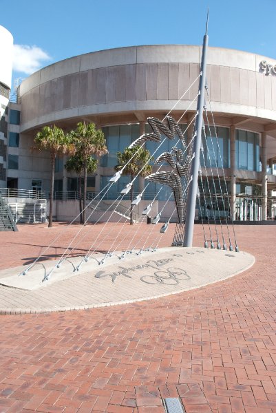 Sydney090209-9013.jpg - Sydney 2000 Olympics Sculpture in front of Sydney Convention Center, Darling Harbour