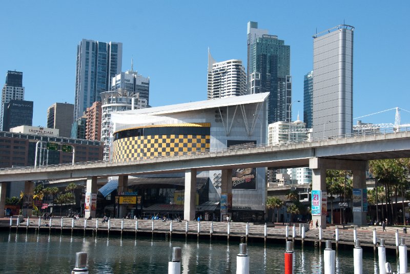 Sydney090209-9021.jpg - Imax at Darling Harbour Theatre. World Tower, green glass building (background)