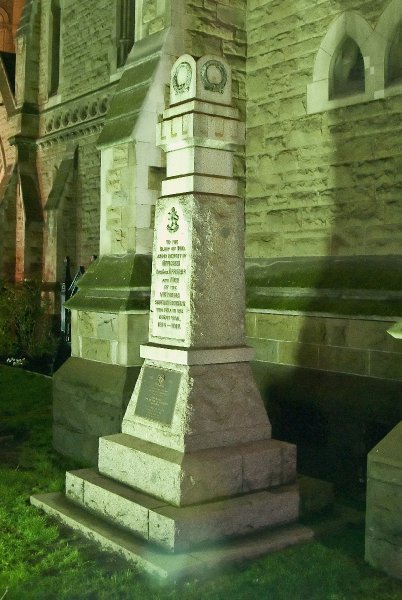 Melbourne090409-9337nn.jpg - The Scots' Church WWI Monument - To the Glory of God, and in memory of Officers, Non Com Officers and Men of the Victorian Scottish Regimet who fell in the Great War, 1914-1918