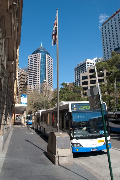 Sydney090209-9151.jpg - 200 year memorial flag. 1788-1988. 1 O'Connell Street Building (background)