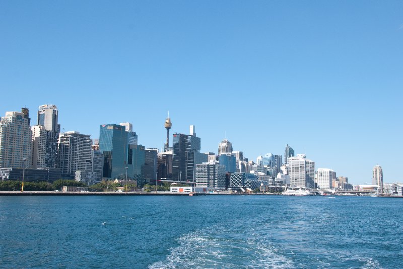 Sydney090109-9068.jpg - Sydney Skyline view from Darling Harbour, looking South. Ferry Ride from Maritime Museum  to Sydney Harbour Circular Quay Ferry Terminal