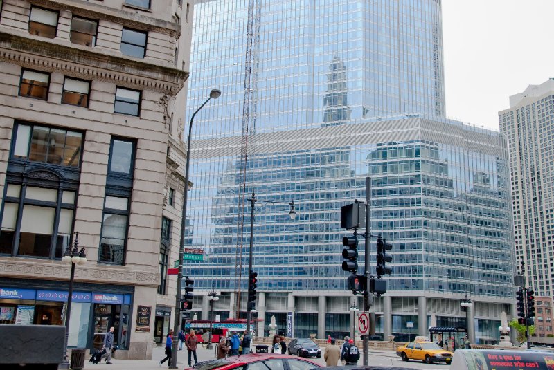 Chicago042809-5995.jpg - London Guarantee Building (left edge), Trump Tower (center), view from Michigan Ave looking North