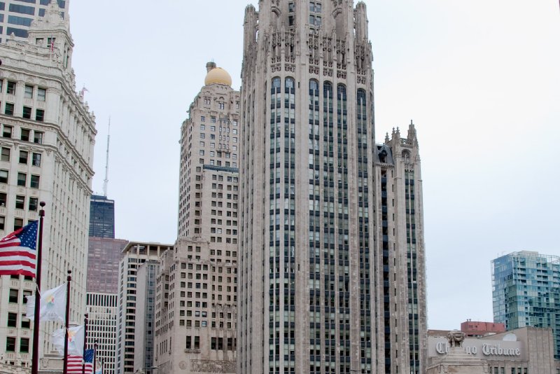 Chicago042809-6016.jpg - Wrigley Building, Tribune Tower (center), Equitable Building