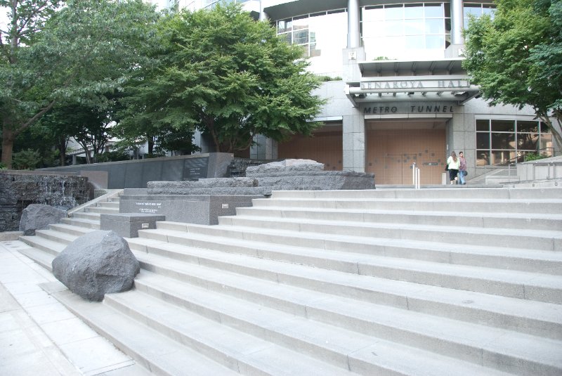 Seattle080309-8521.jpg - Garden of Remembrance at Benaroya Hall by Robert Murase. Washington State War Memorial.