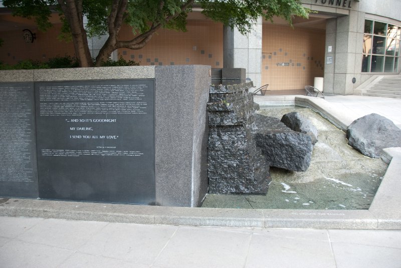 Seattle080309-8527.jpg - Garden of Remembrance at Benaroya Hall by Robert Murase. Washington State War Memorial.