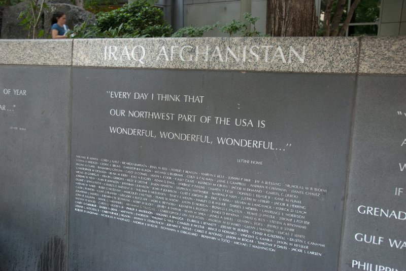 Seattle080309-8533.jpg - Garden of Remembrance at Benaroya Hall by Robert Murase. Washington State War Memorial.