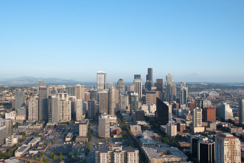 Seattle080309-8340.jpg - Downtown Seattle Skyline as viewed from the SE side of the Space Needle