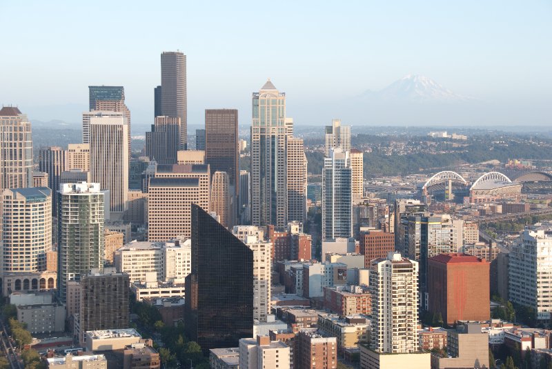 Seattle080309-8375.jpg - Downtown Seattle Skyline as viewed from the SE side of the Space Needle