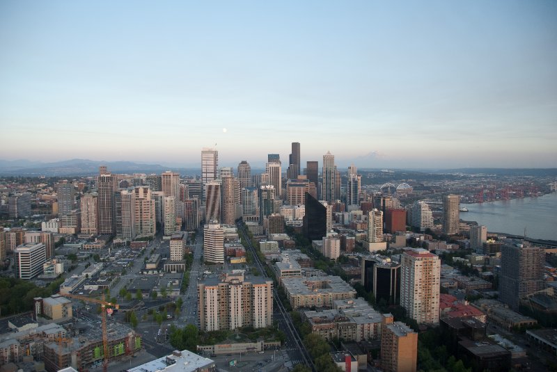 Seattle080309-8407.jpg - Downtown Seattle Skyline, view looking South East from the Space Needle SkyCity Restaurant