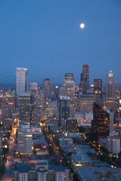 Seattle080309-8431.jpg - Downtown Seattle Skyline, view looking South East from the Space Needle SkyCity Restaurant