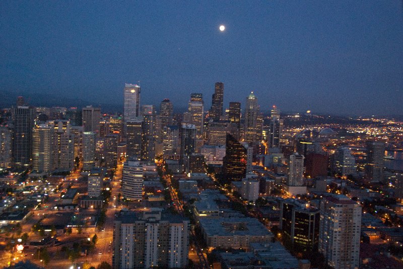 Seattle080309-8440.jpg - Downtown Seattle view looking South East from the Space Needle SkyCity Restaurant