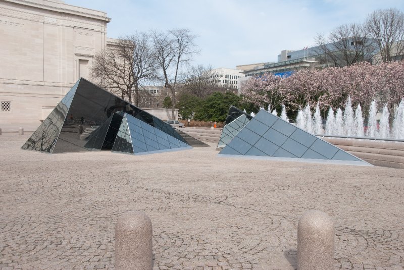 WashDC032709-4289.jpg - National Gallery of Art - Glass Pyramid design over the tunnel connecting the East to the West Building, by IM Pei