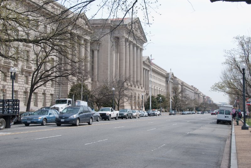 WashDC032709-4325.jpg - US Customs Service Building, looking East down Constitution Avenue