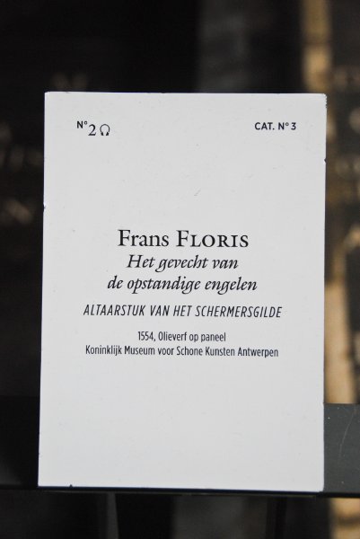 Antwerp021610-1435.jpg - Frans Floris.  Het gevecht van de opstandige engelen / The battle of the rebellious angels. Altaarstuk van het schermersgilde.  1554, Olieverf op paneel. Koninklijk Museum voor Schone Kunsten Antwerpen