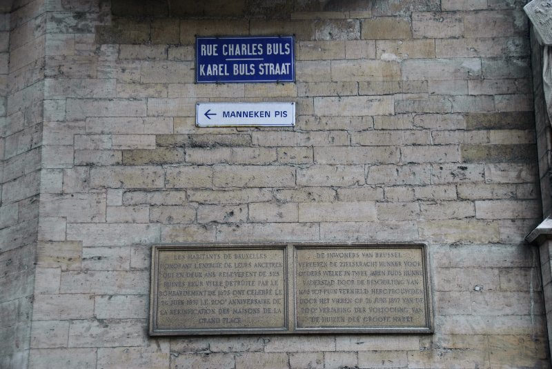 Brussels021310-0956.jpg - 200th Anniversary Plaque of Grand Place at Rue Charles Buls