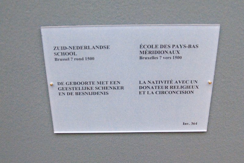 Brussels021410-1040.jpg - Ecole des Pays-Bas Meridionaux, Bruxelles ? vers 1500, La Nativite aves un Donateur Religieux et la Circoncision