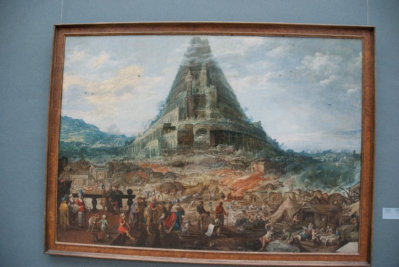 Brussels021410-1062.jpg - Joos de Momper II Anvers 1564-1635, figures attrbuees a Frans Francken II, Anvers 1581-1642, La Tour de Babel