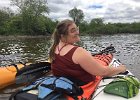 Liz  Liz near Palwalkee airport. Des Plaines River Canoe and Kayak Marathon, 2017 : 2017.kayaking, Des Plaines River, Des Plaines River Canoe and Kayak Marathon, paddling