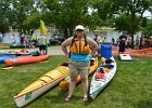 Cathie  Finished!  At McCullough Park. Fox River Canoe Kayak Race from St Charles to Aurora : 2017, Fox River, Fox River Canoe and Kayak Race, Fox Valley Park District, Kayaking, McCullough Park, paddling