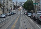 Heading North on Mason.  At Mason and Union. Heading North on the Powell/Maison/Taylor Cable Car Route to Fisherman's Wharf. San Francisco Cable Car loop : 2017, Cable Car Loop, Powell/Maison/Taylor Cable Car Route, San Francisco