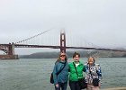 SanFranciscoSisters040118-3819  Crossing the Golden Gate Bridge. Cathie, Vicki and Sue in San Francisco 4/1/18