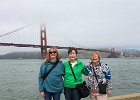 SanFranciscoSisters040118-3829  Crossing the Golden Gate Bridge. Cathie, Vicki and Sue in San Francisco 4/1/18