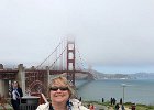 SanFranciscoSisters040118-3879  Crossing the Golden Gate Bridge. Cathie, Vicki and Sue in San Francisco 4/1/18