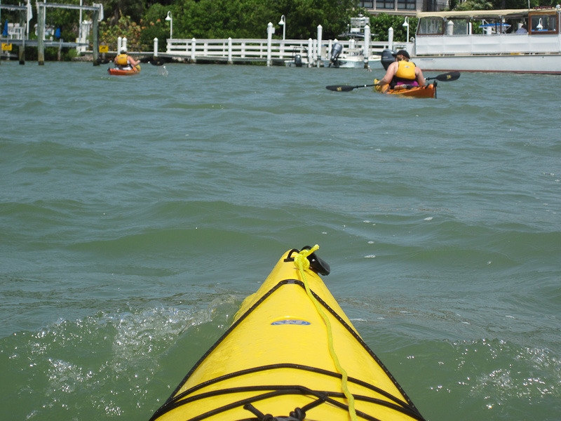 Rough water as we return to McCarthy Marina. Kayak Pine Island Sound, Buck Key Loop with Liz. Roosevelt Channel, South, around Buck Key, through the Mangrove Trails, then back.  Lots of windy, choppy weather. Waves
