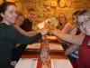 Toasting Mike and Liane.
