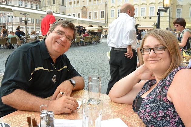 Jack and Liz at StaromÄstská restaurace in the Old Town Square/StaromÄstské námÄstà Jack and Liz