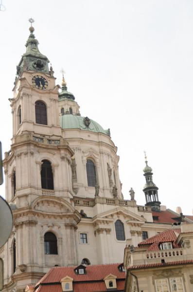 St. Nicholas Church (Malá Strana), view from Lower Square/Malostranské námÄstà St. Nicholas Church
