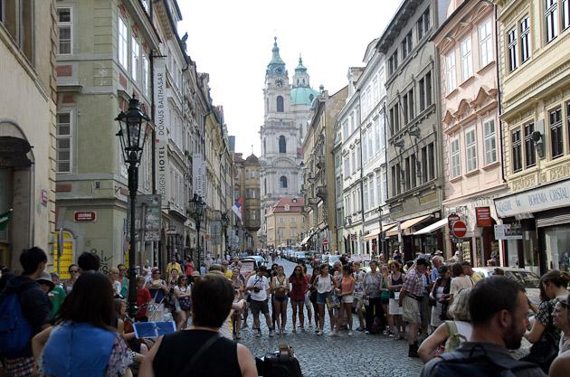 Mostecká Street looking back toward St. Nicholas Church (Malá Strana) Mostecká Street
