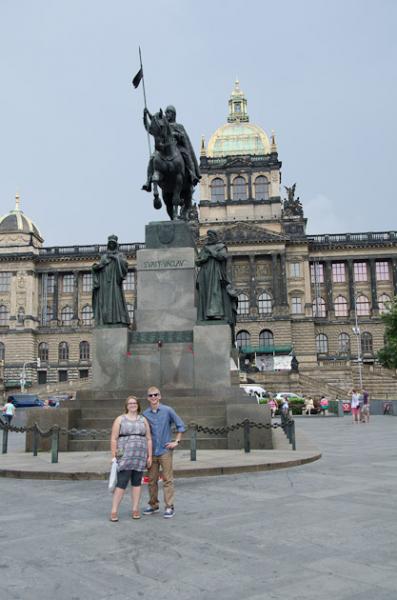 Liz and Mike at Saint Wenceslas memorial