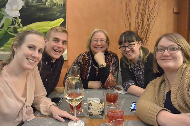 Liane, Mike, Cathie, Nora and Liz, Hotel Artemide