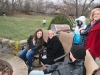 Around the fire on the patio, Thanksgiving 2013