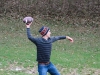 Playing catch in the back yard, Thanksgiving 2013