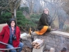 Around the fire on the patio, Thanksgiving 2013