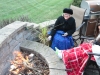 Around the fire on the patio, Thanksgiving 2013