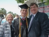 Cathie Mike and Jack outside of Colonial Life Arena after graduation