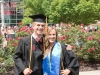 Mike and Liane outside of Colonial Life Arena after graduation