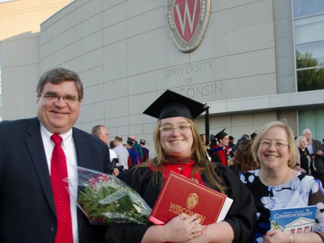 Liz MFA Graduation Day UW-Madison 5/14/17